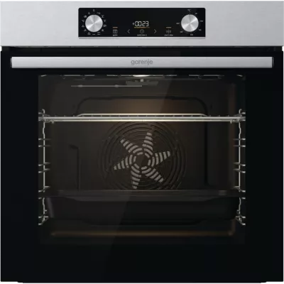Духова шафа Gorenje електрична, 77л, A+, дисплей, IconLed, нерж (BO6737E02X)