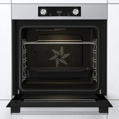 Духова шафа Gorenje електрична, 77л, A+, дисплей, IconLed, нерж (BO6737E02X)