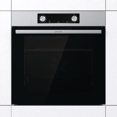 Духова шафа Gorenje електрична, 77л, A+, дисплей, IconLed, нерж (BO6737E02X)