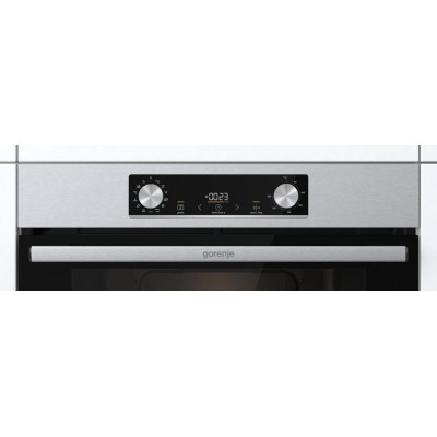 Духова шафа Gorenje електрична, 77л, A+, дисплей, IconLed, нерж (BO6737E02X)