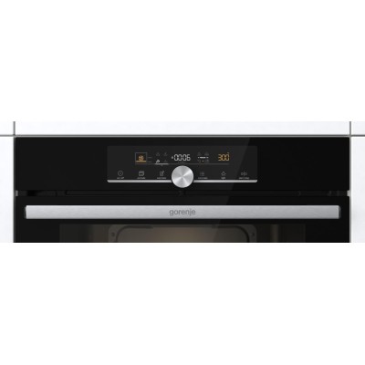 Духова шафа Gorenje електрична, 77л, A+, дисплей, покрокове випікання, чорний (BOSX6747A01BG)
