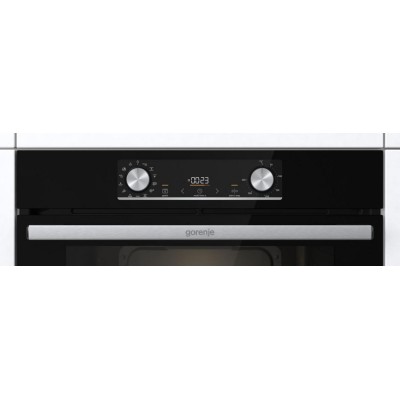 Духова шафа Gorenje електрична, 77л, A+, дисплей, ф-я без додавання жиру, чорний (BOSX6737E13BG)