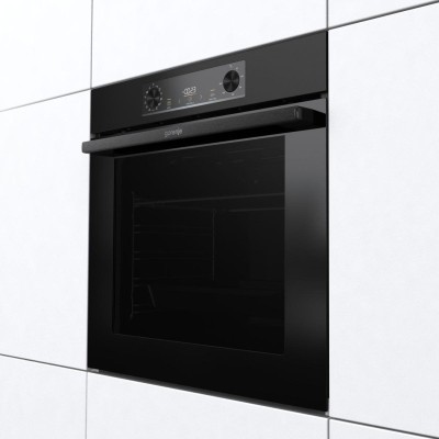 Духова шафа Gorenje електрична, 77л, A+, пара, дисплей, IconLed, піроліз, чорний (BPS6737E02B)