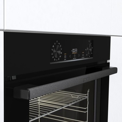 Духова шафа Gorenje електрична, 77л, A+, пара, дисплей, IconLed, піроліз, чорний (BPS6737E02B)