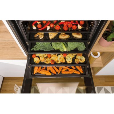 Духова шафа Gorenje електрична, 77л, A+, пара, дисплей, IconLed, піроліз, чорний (BPS6737E02B)