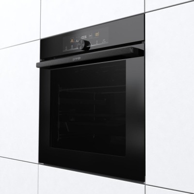 Духова шафа Gorenje електрична, 77л, A+, пара, дисплей, IconTouch, чорний (BOS6747A01BG)