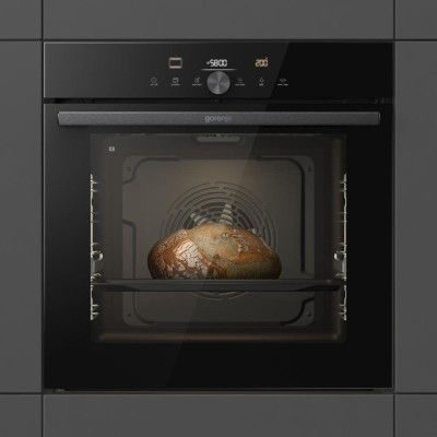 Духова шафа Gorenje електрична, 77л, A+, пара, дисплей, IconTouch, чорний (BOS6747A05DG)