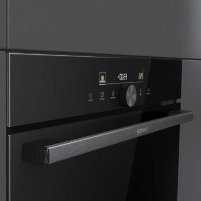 Духова шафа Gorenje електрична, 77л, A+, пара, дисплей, IconTouch, чорний (BOS6747A05DG)