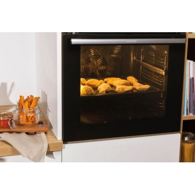 Духова шафа Gorenje електрична, 77л, A+, пара, дисплей, готування на різних рівнях, нерж (BPSA6747A08X)