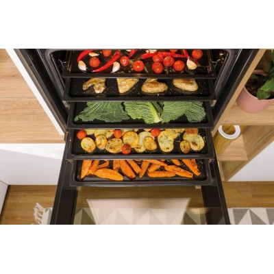 Духова шафа Gorenje електрична, 77л, A+, пара, дисплей, готування на різних рівнях, нерж (BPSA6747A08X)