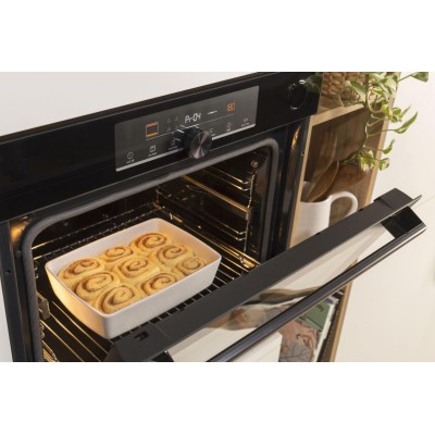 Духова шафа Gorenje електрична, 77л, A+, пара, дисплей, піроліз, готування на різних рівнях, чорний (BPSAX6747A08BG)