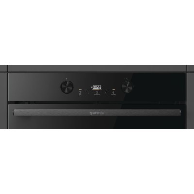 Духова шафа Gorenje електрична, 77л, A+, пара, дисплей, піроліз, чорний (BPS6737E04DBG)