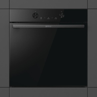 Духова шафа Gorenje електрична, 77л, A+, пара, дисплей, піроліз, чорний (BPS6737E04DBG)