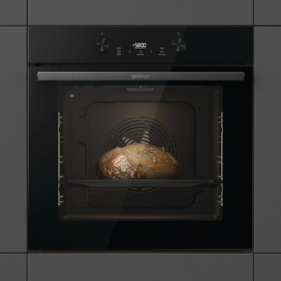 Духова шафа Gorenje електрична, 77л, A+, пара, дисплей, піроліз, чорний (BPS6737E04DBG)