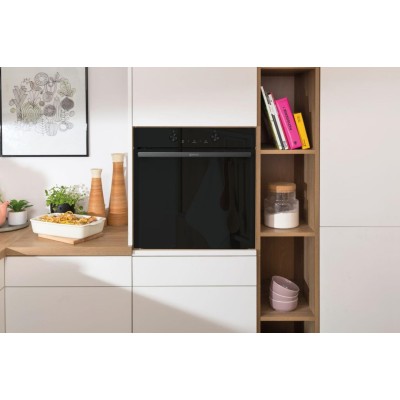 Духова шафа Gorenje електрична, 77л, A+, пара, дисплей, піроліз, чорний (BPS6737E04DBG)