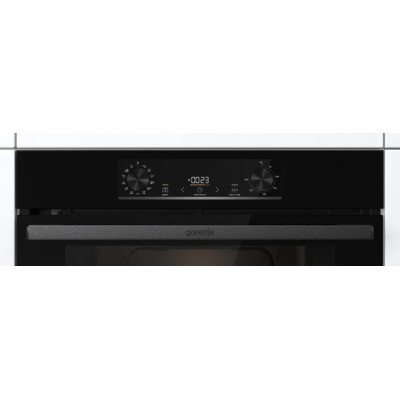 Духова шафа Gorenje електрична, 77л, A+, пара, дисплей, піроліз, чорний (BPS6737E07B)