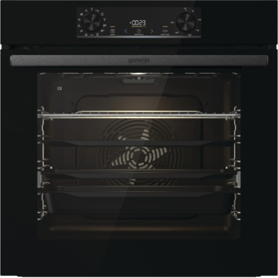 Духова шафа Gorenje електрична, 77л, A+, пара, дисплей, піроліз, чорний (BPS6737E14BG)