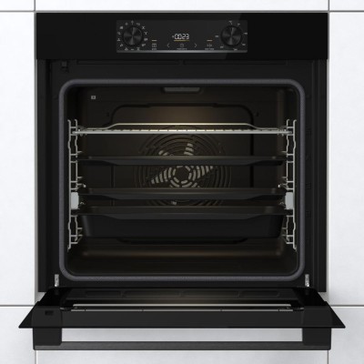 Духова шафа Gorenje електрична, 77л, A+, пара, дисплей, піроліз, чорний (BPS6737E14BG)