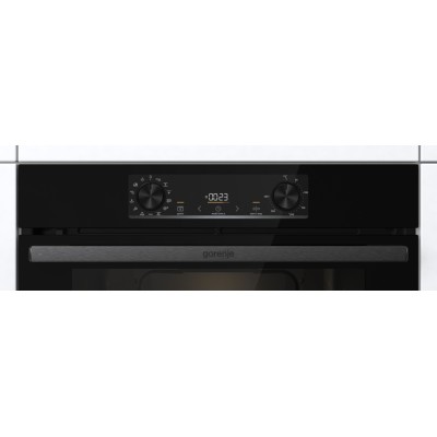 Духова шафа Gorenje електрична, 77л, A+, пара, дисплей, піроліз, чорний (BPS6737E14BG)