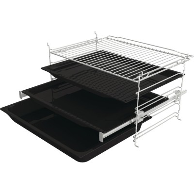 Духова шафа Gorenje електрична, 77л, A+, пара, дисплей, піроліз, чорний (BPS6737E14BG)