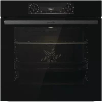 Духова шафа Gorenje електрична, 77л, A+, пара, дисплей, чорний (BOS6737E13FBG)
