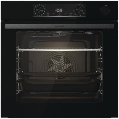 Духова шафа Gorenje електрична, 77л, A+, пара, дисплей, чорний (BSA6737E15BG)