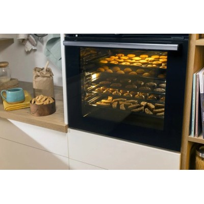 Духова шафа Gorenje електрична, 77л, A+, пара, дисплей, чорний (BSA6737E15BG)