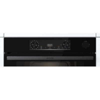 Духова шафа Gorenje електрична, 77л, A+, пара, дисплей, чорний (BSA6737E15BG)