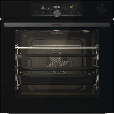 Духова шафа Gorenje електрична, 77л, A+, пара, дисплей, чорний (BSA6747A04BG)