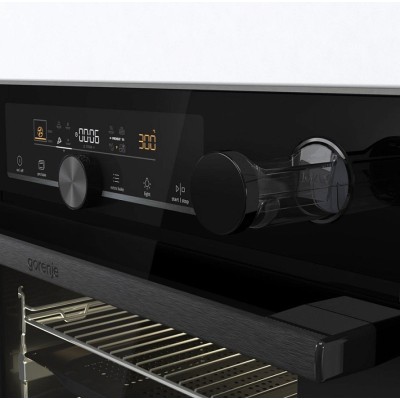 Духова шафа Gorenje електрична, 77л, A+, пара, дисплей, чорний (BSA6747A04BG)