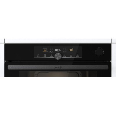 Духова шафа Gorenje електрична, 77л, A+, пара, дисплей, чорний (BSA6747A04BG)
