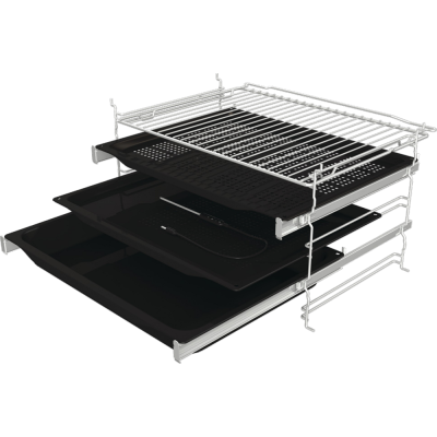 Духова шафа Gorenje електрична, 77л, A+, пара, дисплей, чорний (BSA6747A04BG)