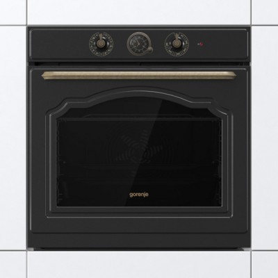 Духова шафа Gorenje електрична, 77л, A+, пара, дисплей, чорний матовий (BOS67372CLB)