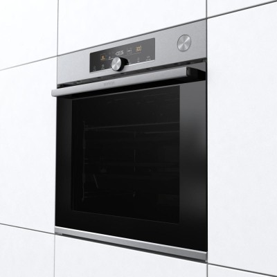 Духова шафа Gorenje електрична, 77л, A+, пара, приготув. на декількох рівнях, дисплей, нерж (BSA6747A04X)
