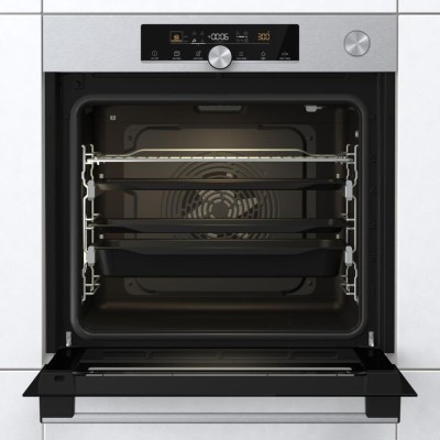 Духова шафа Gorenje електрична, 77л, A+, пара, приготув. на декількох рівнях, дисплей, нерж (BSA6747A04X)