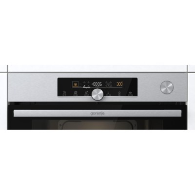 Духова шафа Gorenje електрична, 77л, A+, пара, приготув. на декількох рівнях, дисплей, нерж (BSA6747A04X)