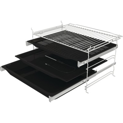 Духова шафа Gorenje електрична, 77л, A+, пара, приготув. на декількох рівнях, дисплей, нерж (BSA6747A04X)