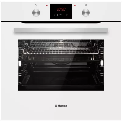 Духова шафа Hansa електрична, 77л, A, дисплей, конвекція, білий (BOEW684001)
