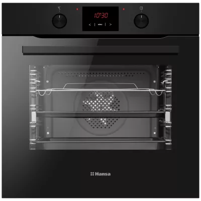 Духова шафа Hansa електрична, 77л, A, дисплей, конвекція, матовий чорний (BOES68421)