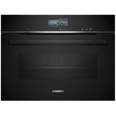 Духова шафа Siemens електрична компактна, 47л, A+, дисплей, конвекція, чорний (CS736G1B1)