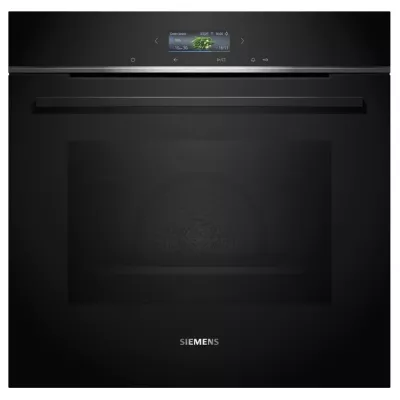 Духова шафа Siemens електрична, 71л, A+, дисплей, конвекція, піроліз, чорний (HB774G1B1)
