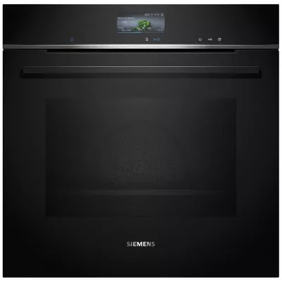 Духова шафа Siemens електрична, 71л, A+, пара, дисплей, конвекція, чорний (HS736G3B1)