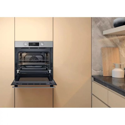 Духова шафа Whirlpool електрична, 71л, A+, дисплей, конвекція, телескопічні напрямні, нерж (OMR58HU1X)