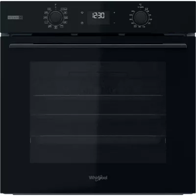 Духова шафа Whirlpool електрична, 71л, A+, дисплей, конвекція, телескопічні напрямні, пара, чорний (OMSK58CU1SB)