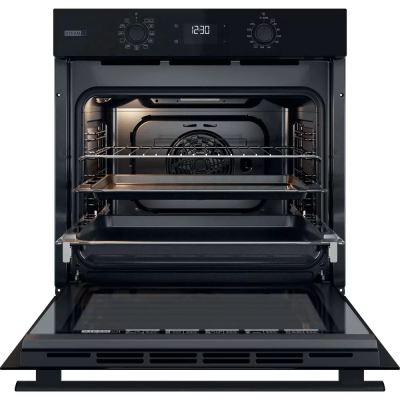 Духова шафа Whirlpool електрична, 71л, A+, дисплей, конвекція, телескопічні напрямні, пара, чорний (OMSK58CU1SB)