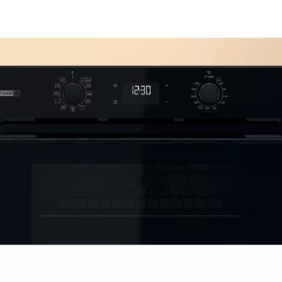 Духова шафа Whirlpool електрична, 71л, A+, дисплей, конвекція, телескопічні напрямні, пара, чорний (OMSK58CU1SB)