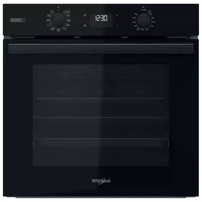 Духова шафа Whirlpool електрична, 71л, A+, дисплей, конвекція, телескопічні напрямні, пара, чорний (OMSR58CU1SB)