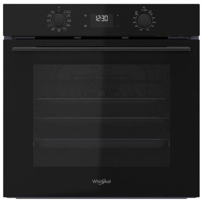 Духова шафа Whirlpool електрична, 71л, A+, дисплей, конвекція, телескопічні напрямні, чорний (OMK58HU1B)