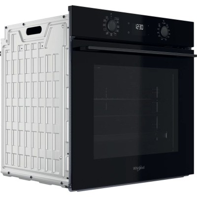 Духова шафа Whirlpool електрична, 71л, A+, дисплей, конвекція, телескопічні напрямні, чорний (OMK58HU1B)