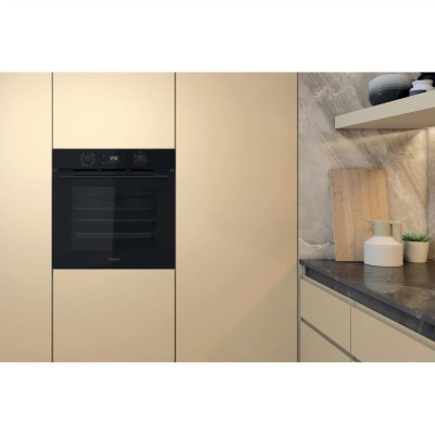 Духова шафа Whirlpool електрична, 71л, A+, дисплей, конвекція, телескопічні напрямні, чорний (OMK58HU1B)